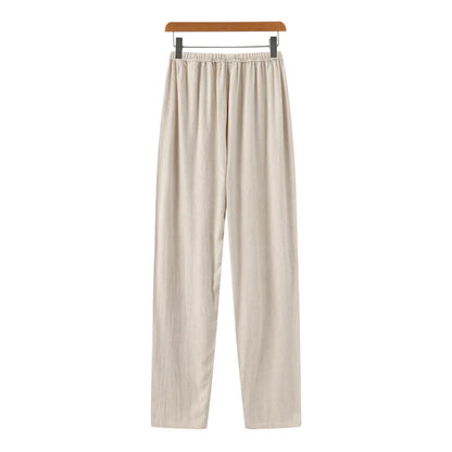 Hessel | Linen Slim Fit Trousers