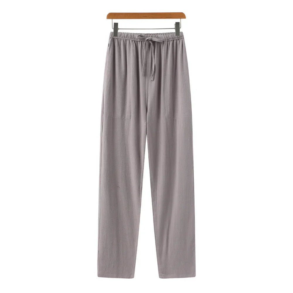 Hessel | Linen Slim Fit Trousers