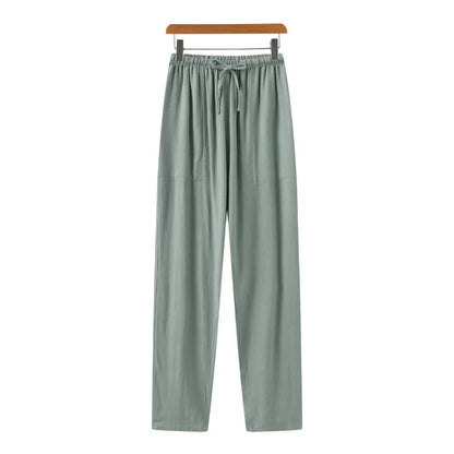 Hessel | Linen Slim Fit Trousers