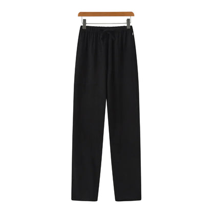 Hessel | Linen Slim Fit Trousers