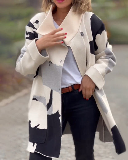 Trendy Jacket with Long Sleeves and Print