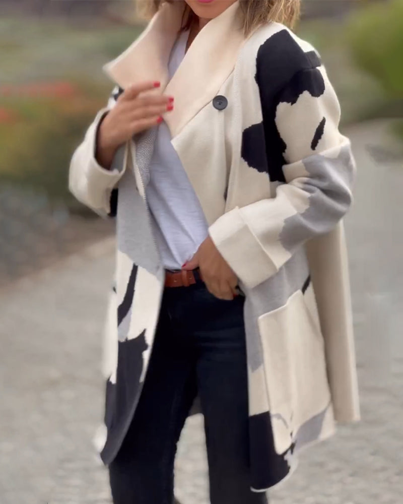 Trendy Jacket with Long Sleeves and Print