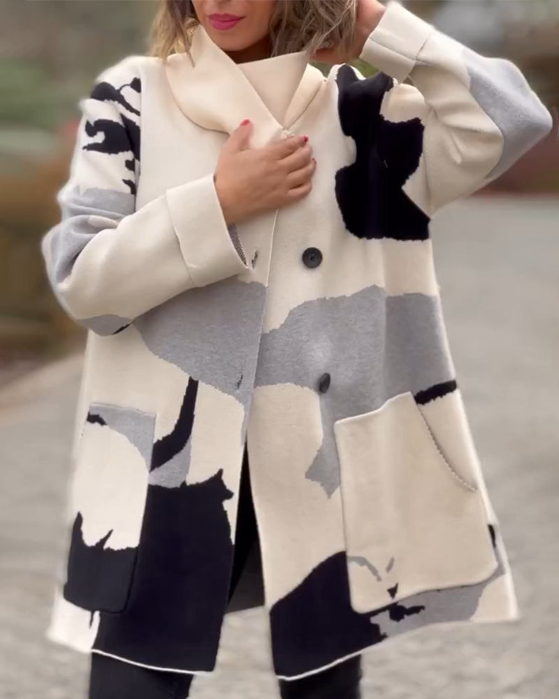 Trendy Jacket with Long Sleeves and Print