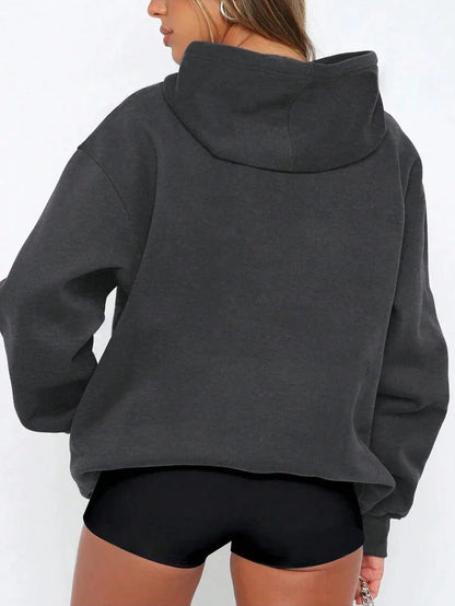 Oversized hoodie with drop shoulder design