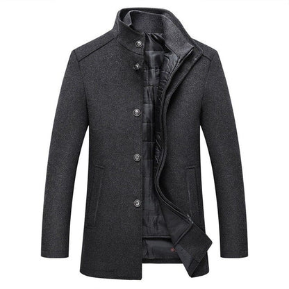 Hugo | Single-breasted Thick Wool Men's Coat