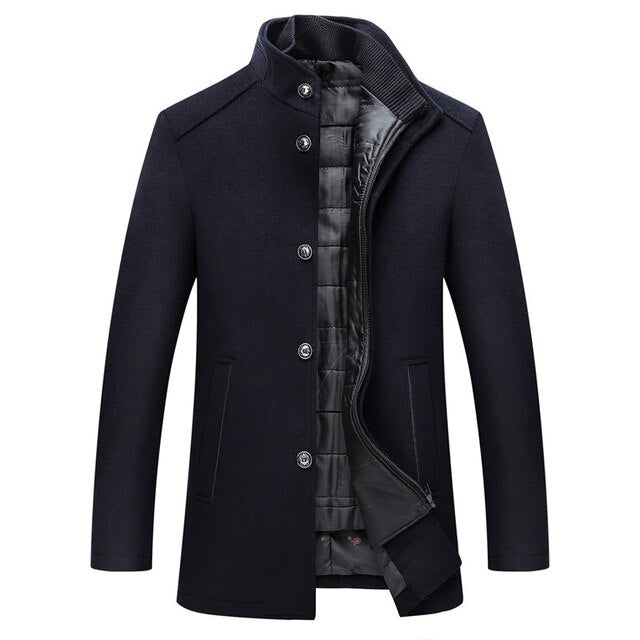 Hugo | Single-breasted Thick Wool Men's Coat