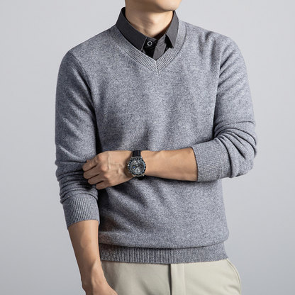Hugo | V-neck jumper with long sleeves and ribbed finish