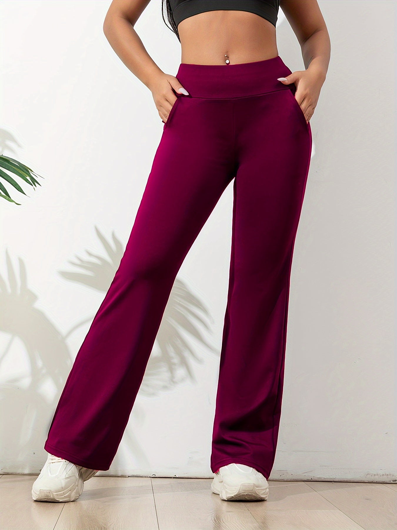 Isabella | Stretchy women's sports trousers in solid colour