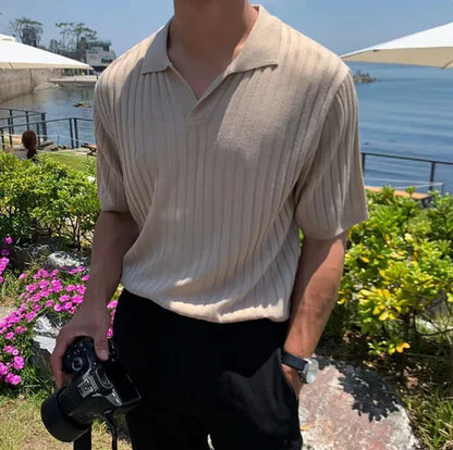 James | Ribbed Cotton Polo Shirt