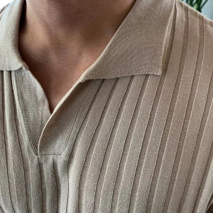 James | Ribbed Cotton Polo Shirt