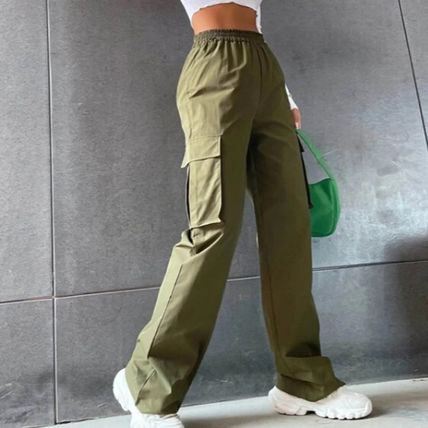 Janlie | Women's High-Waisted Cargo Trousers