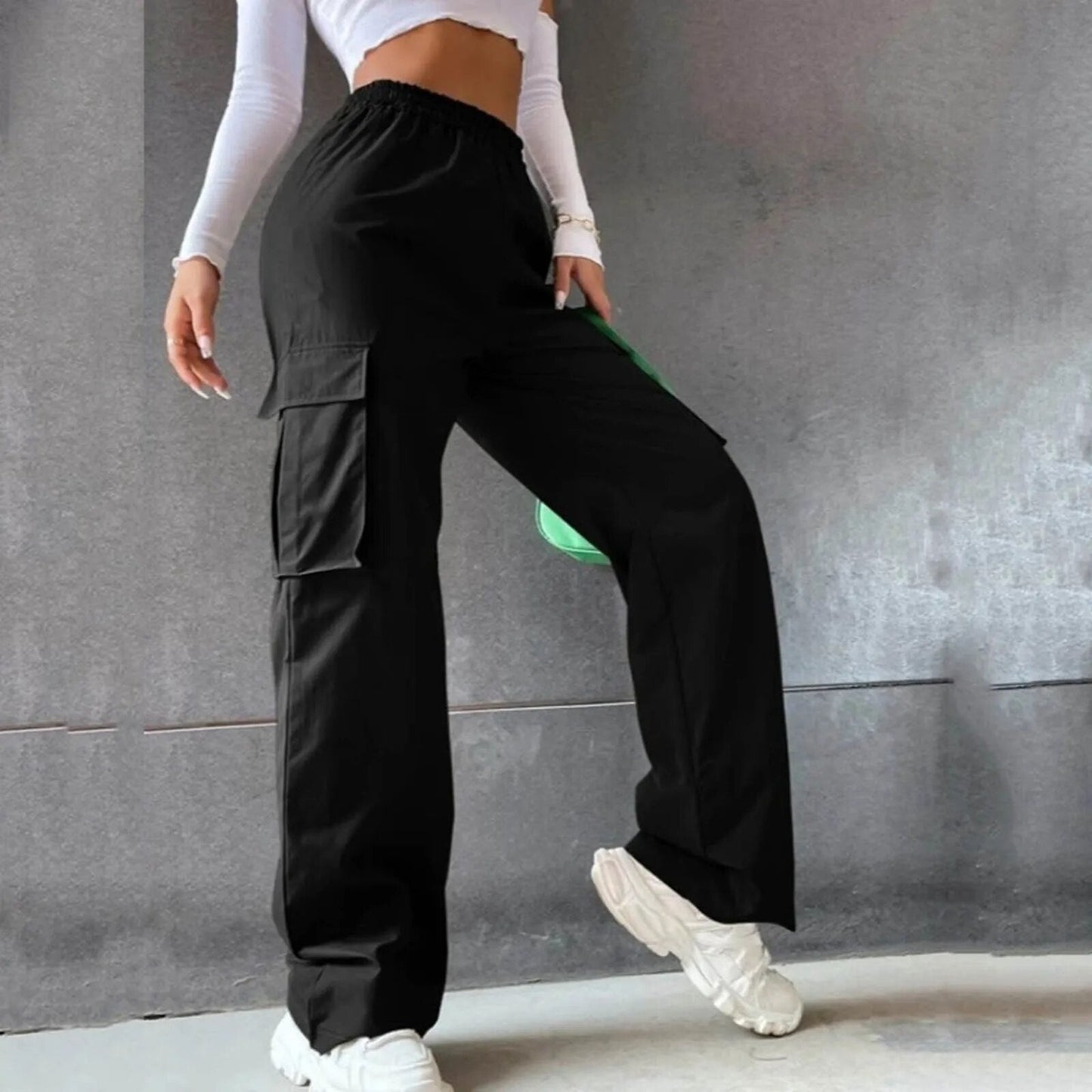 Janlie | Women's High-Waisted Cargo Trousers