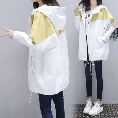 Jasmine | Lightweight Hooded Long Coat for Women