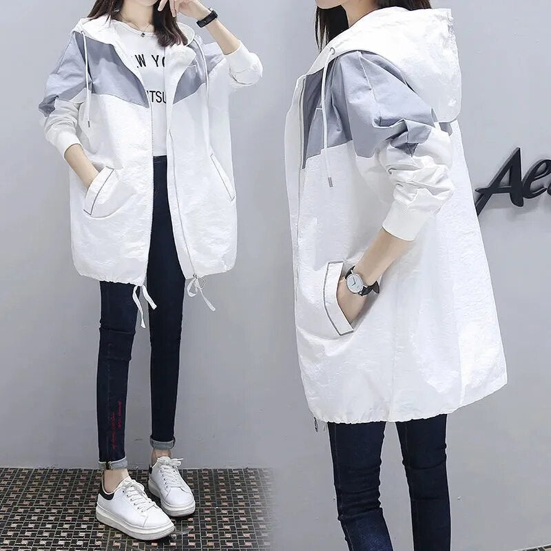 Jasmine | Lightweight Hooded Long Coat for Women