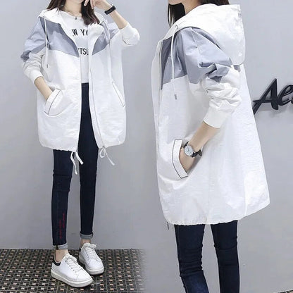 Jasmine | Lightweight Hooded Long Coat for Women