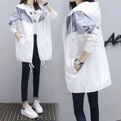 Jasmine | Lightweight Hooded Long Coat for Women