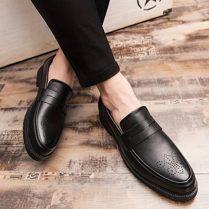 Jasper | Men's Penny Loafers with Brogue Details