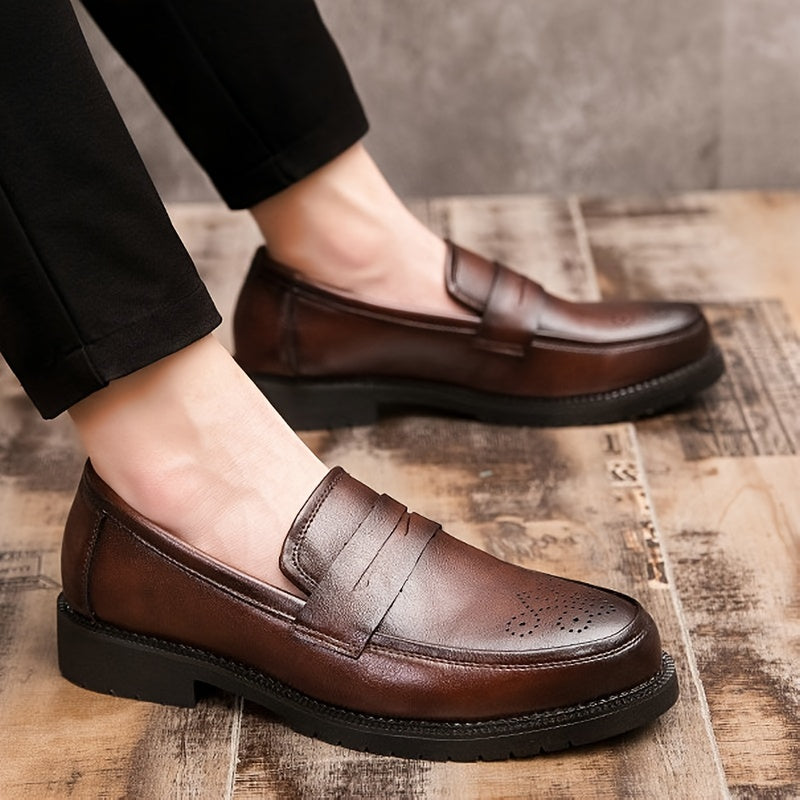 Jasper | Men's Penny Loafers with Brogue Details