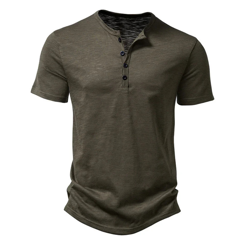 Jeroen | Men's Henley Collar T-Shirt