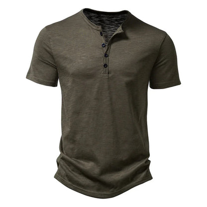 Jeroen | Men's Henley Collar T-Shirt