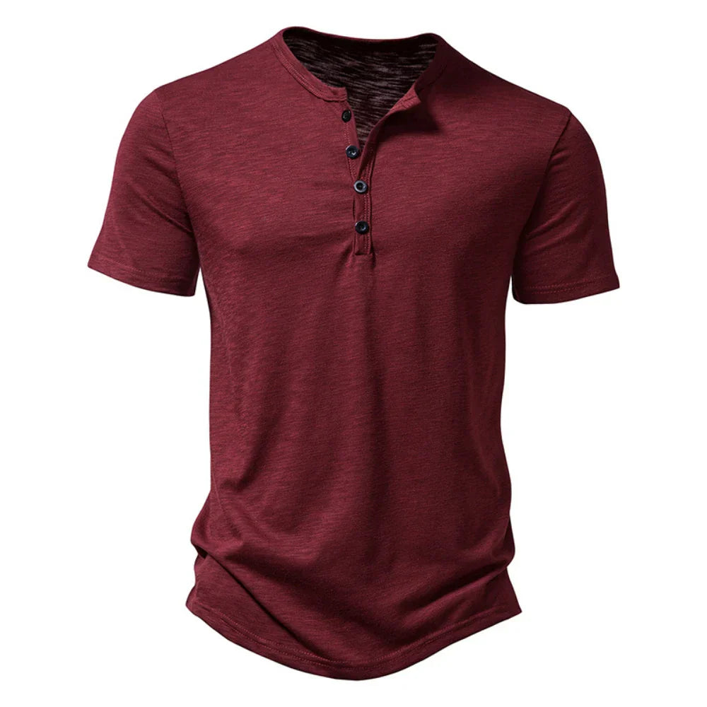 Jeroen | Men's Henley Collar T-Shirt
