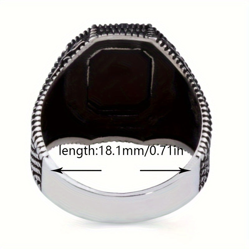 Jeroen | Black Ring with Rhinestones