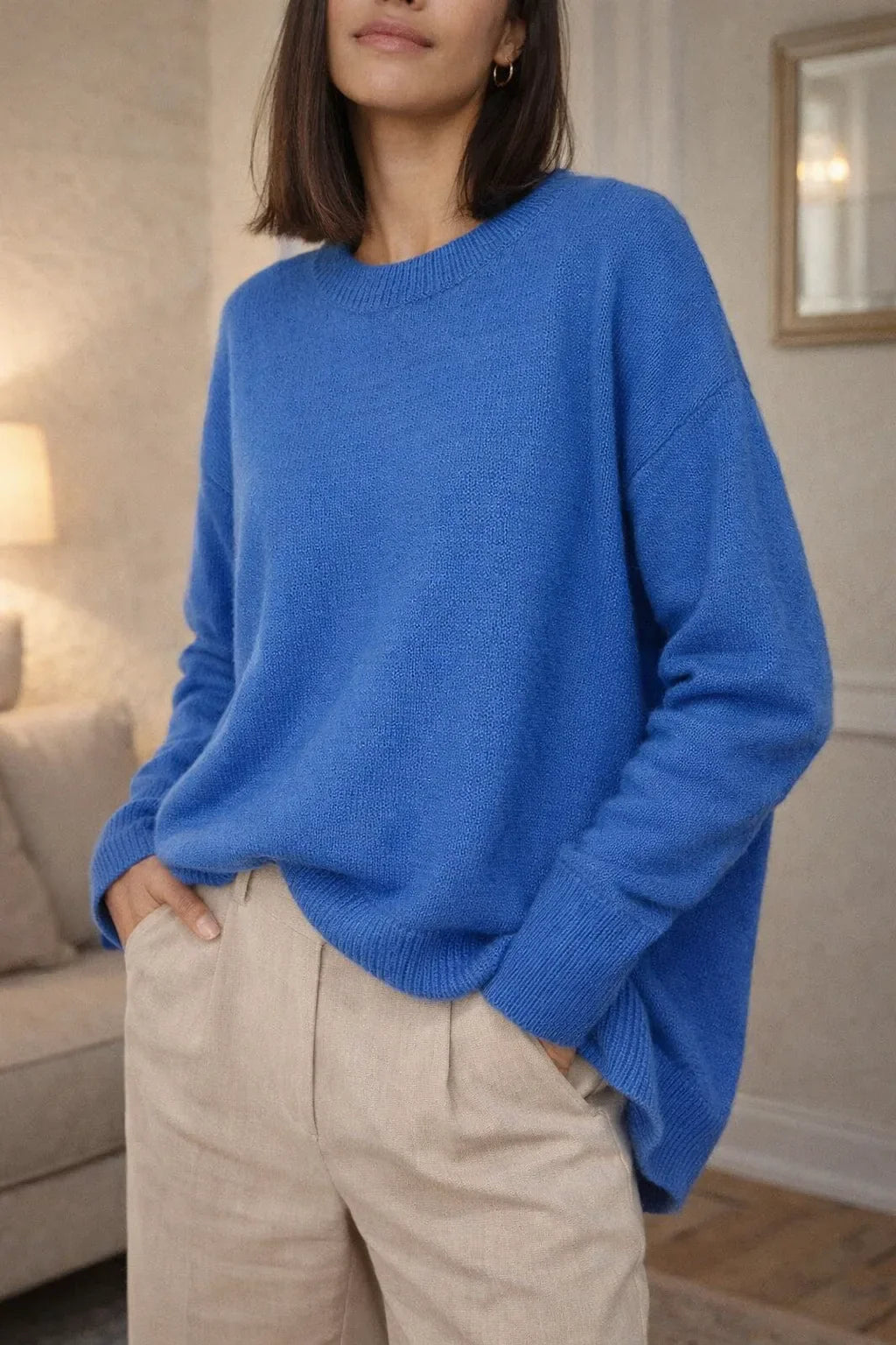 Relaxed jumper with long sleeves