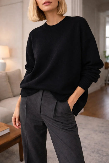 Relaxed jumper with long sleeves