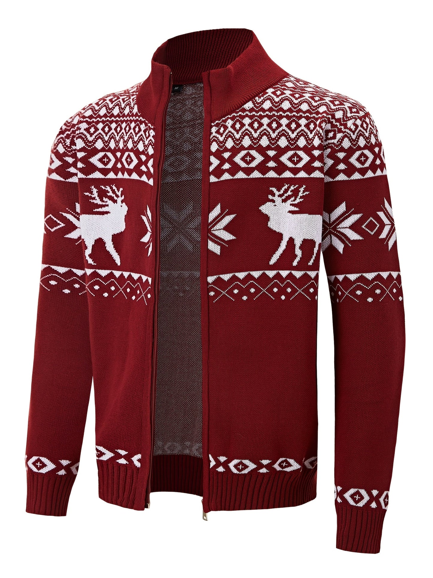 Joris | Casual knitted cardigan with reindeer pattern