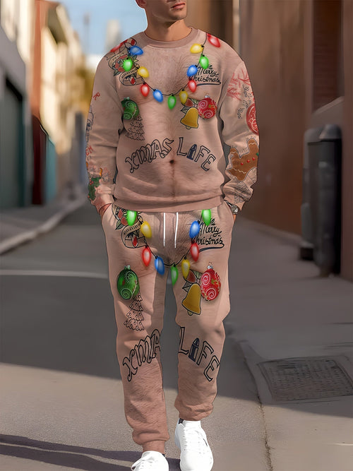 Joris | Festive Reindeer Print Christmas Tracksuit Set