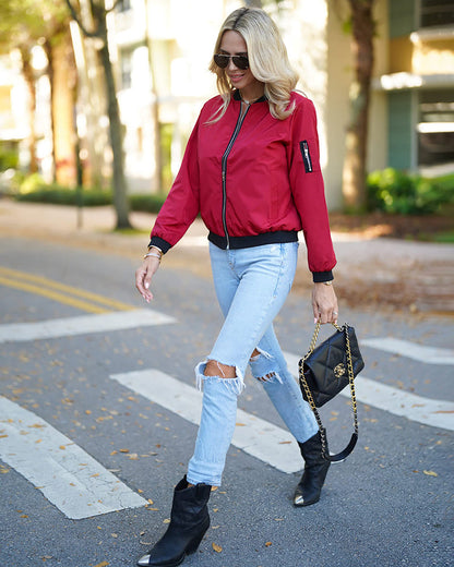 Karina | Stylish ladies' streetwear bomber jacket with pockets
