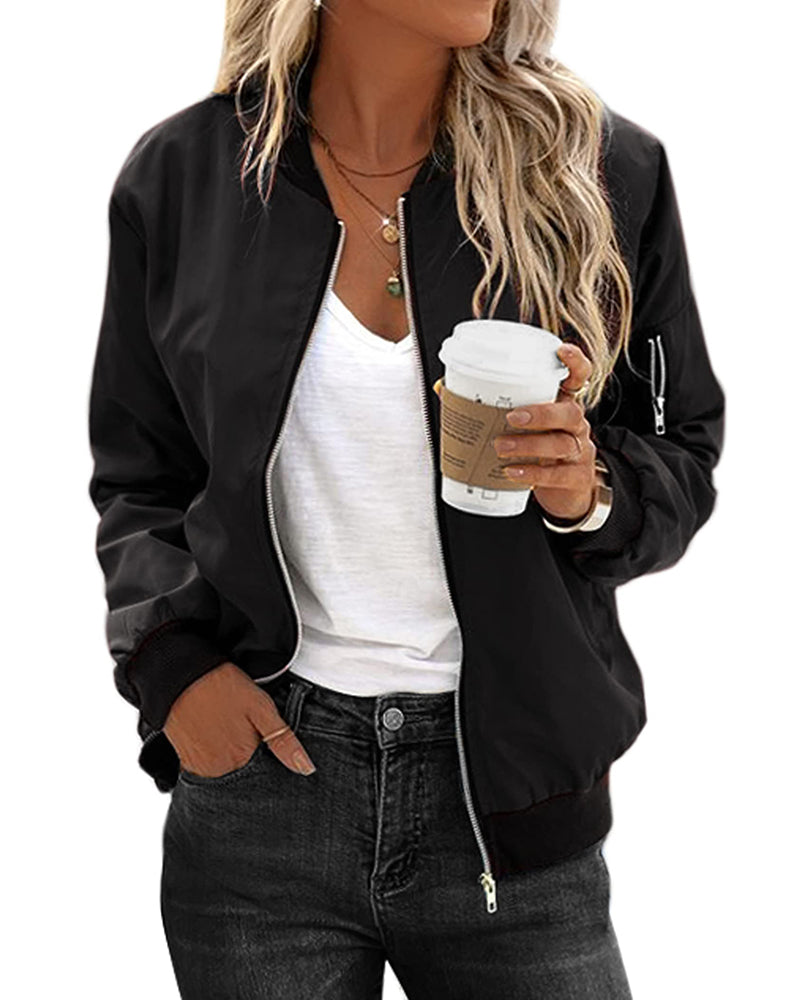 Karina | Stylish ladies' streetwear bomber jacket with pockets