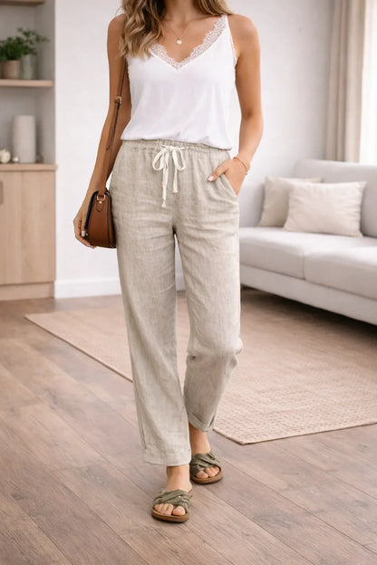 Wide Leg Trousers with High Waist