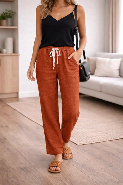 Wide Leg Trousers with High Waist