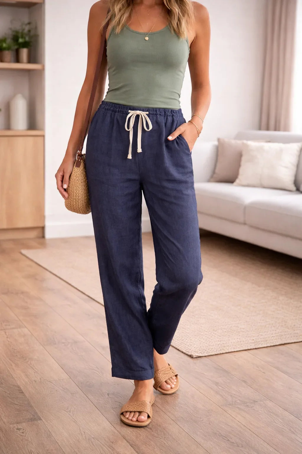Wide Leg Trousers with High Waist