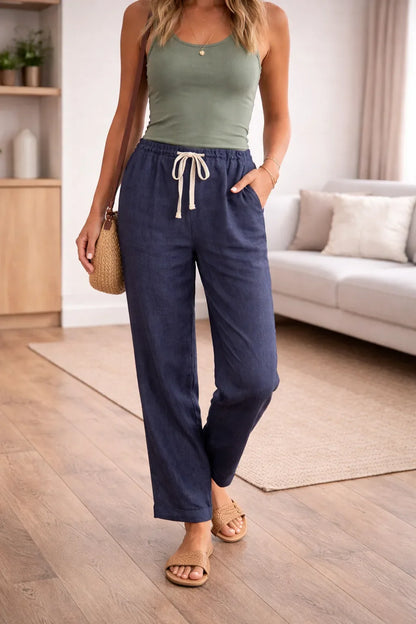 Wide Leg Trousers with High Waist