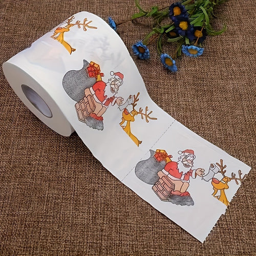 Santa toilet paper with cartoon design