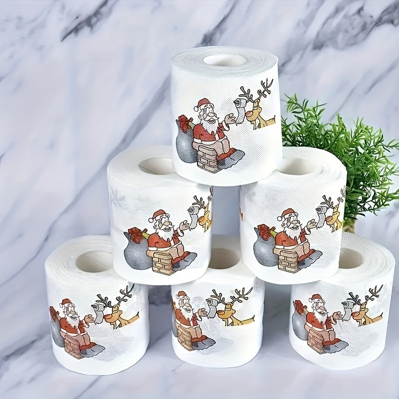 Santa toilet paper with cartoon design
