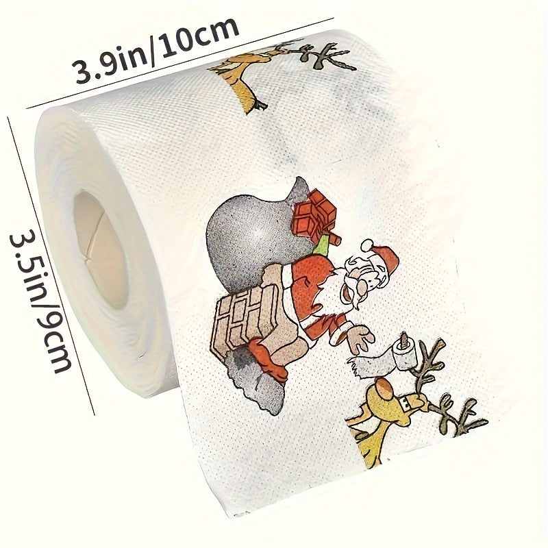 Santa toilet paper with cartoon design