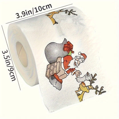 Santa toilet paper with cartoon design