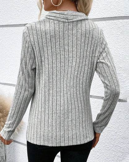 Knit top with v-neck