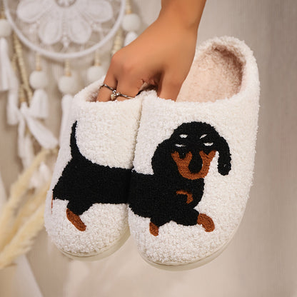 Lara | Cosy unisex slippers with cartoon dog design