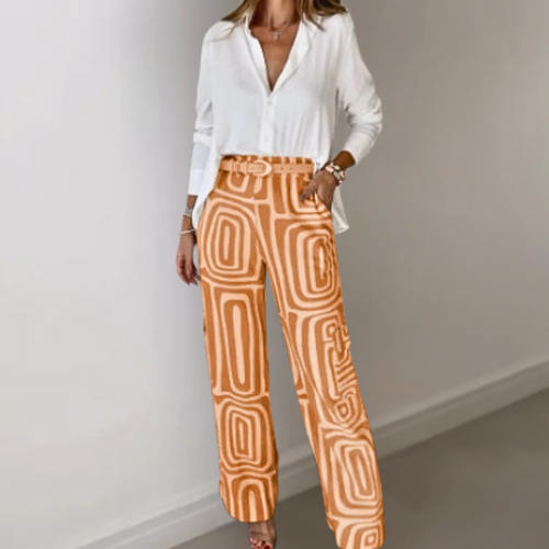Lara | Beautiful Orange Summer Outfit Set for Women