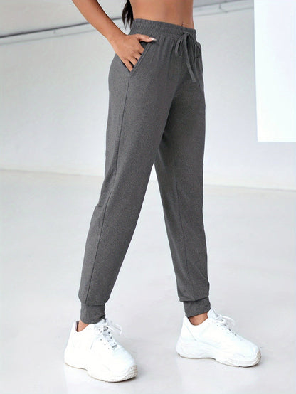 Lara | Casual sports trousers with high waist and pockets