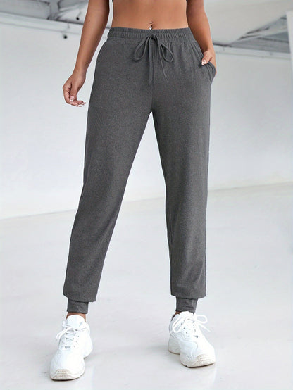 Lara | Casual sports trousers with high waist and pockets