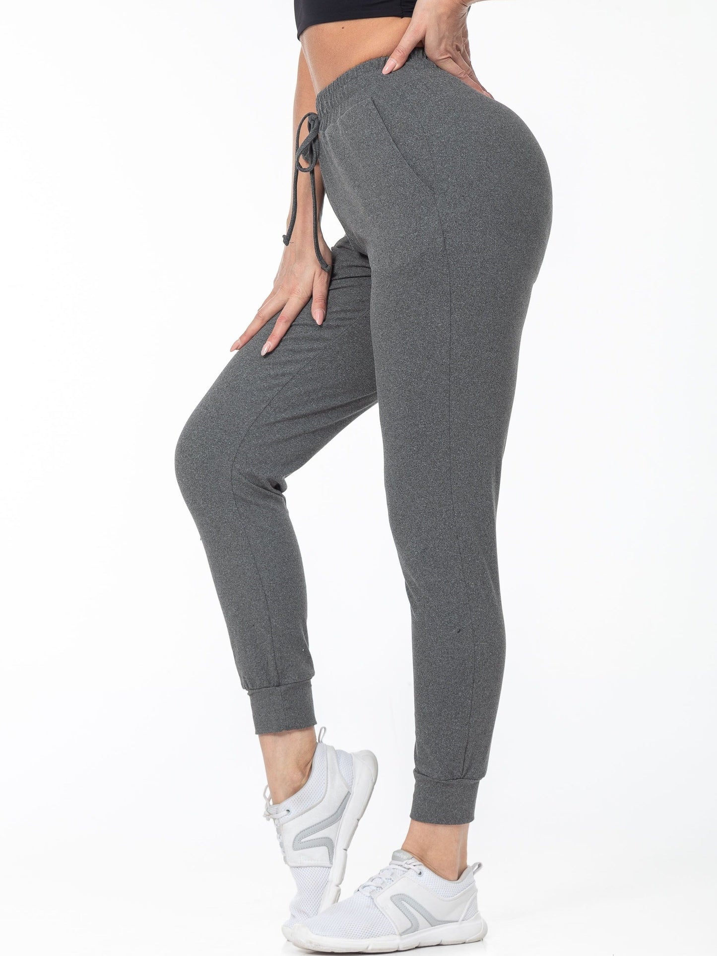 Lara | Casual sports trousers with high waist and pockets