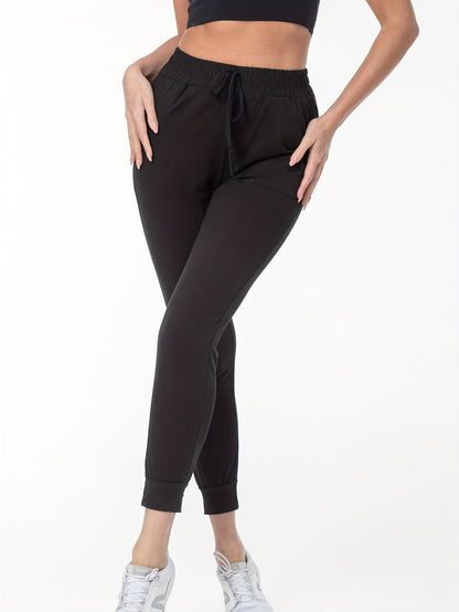 Lara | Casual sports trousers with high waist and pockets
