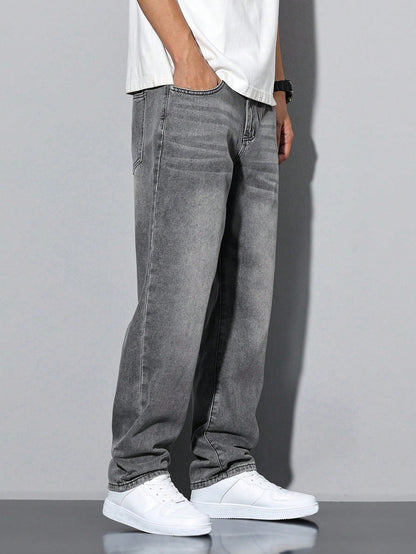 Lars | Casual washed men's jeans with straight legs