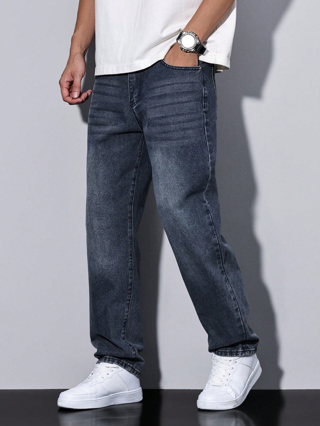 Lars | Casual washed men's jeans with straight legs