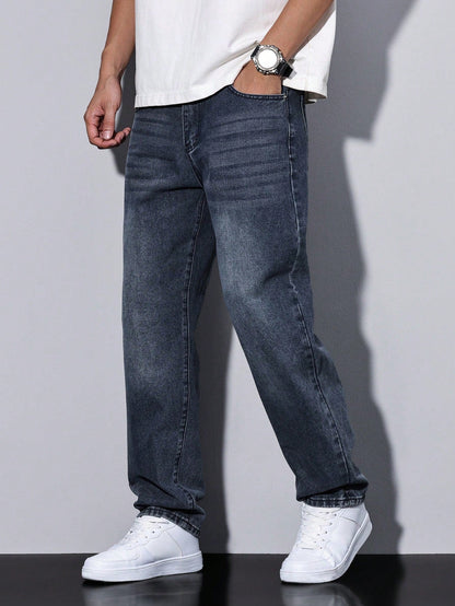 Lars | Casual washed men's jeans with straight legs